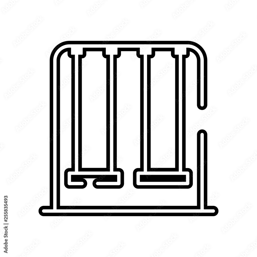 Poster swing, play, park icon. element of education for mobile concept and web apps icon. outline, thin lin