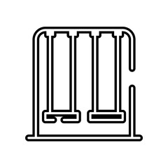 swing, play, park  icon. Element of Education for mobile concept and web apps icon. Outline, thin line icon for website design and development, app development