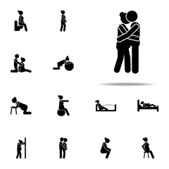 pregnant woman, hug, man icon. Pregnant woman icons universal set for web and mobile