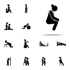 pregnant woman, position icon. Pregnant woman icons universal set for web and mobile