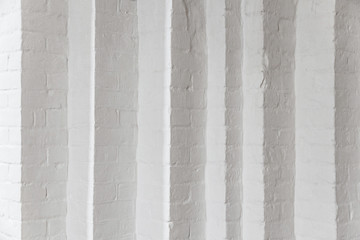 Fototapeta premium White brick wall with many corners