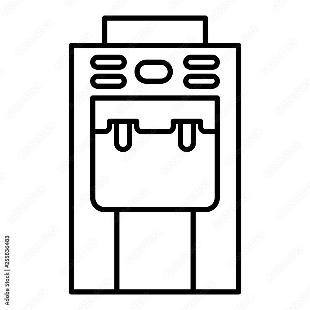 Poster empty water cooler icon. outline empty water cooler vector icon for web design isolated on white bac