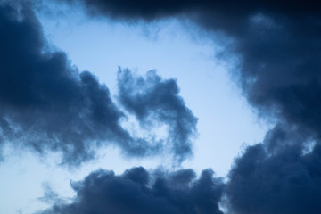 Fototapeta na wymiar Blue Clouds Close Up