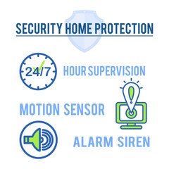 Security Home Protection Vector Banner Template