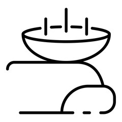 Contact lens on finger icon. Outline contact lens on finger vector icon for web design isolated on white background