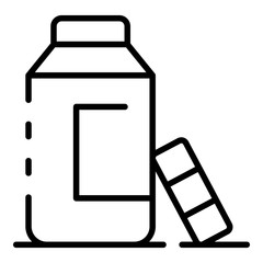 Contact lens cream icon. Outline contact lens cream vector icon for web design isolated on white background