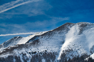 Berggipfel im Winter