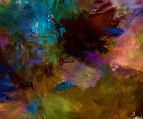 Modern abstraction painting. Wall art decor for prints on canvas or paper. Pattern for original creative design. Template for create artistic artworks. Impressionism drawing background in big size.