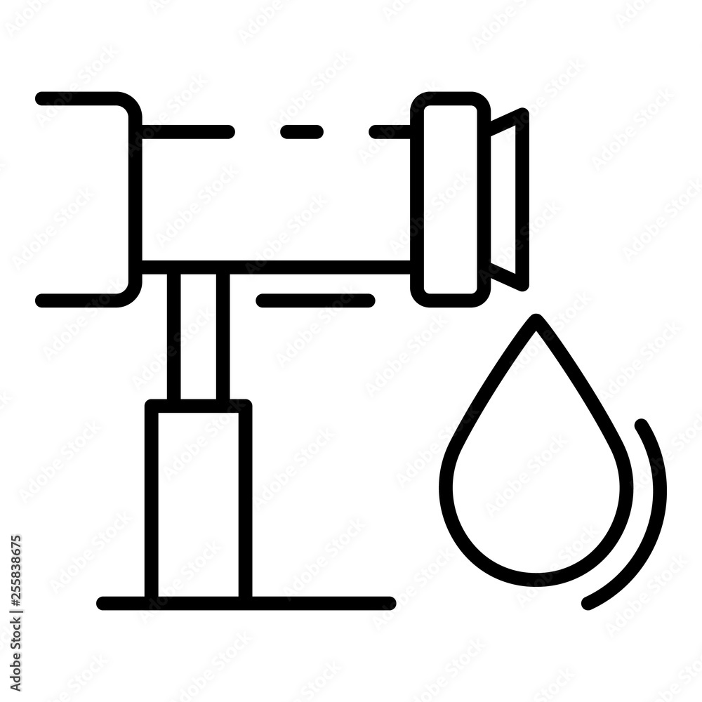 Aufkleber irrigation drop system icon. outline irrigation drop system vector icon for web design isolated on w