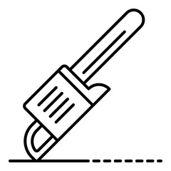 Gasoline saw icon. Outline gasoline saw vector icon for web design isolated on white background