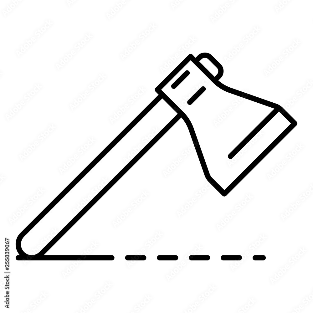 Poster farm axe icon. outline farm axe vector icon for web design isolated on white background