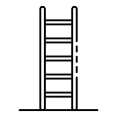 Wood staircase icon. Outline wood staircase vector icon for web design isolated on white background