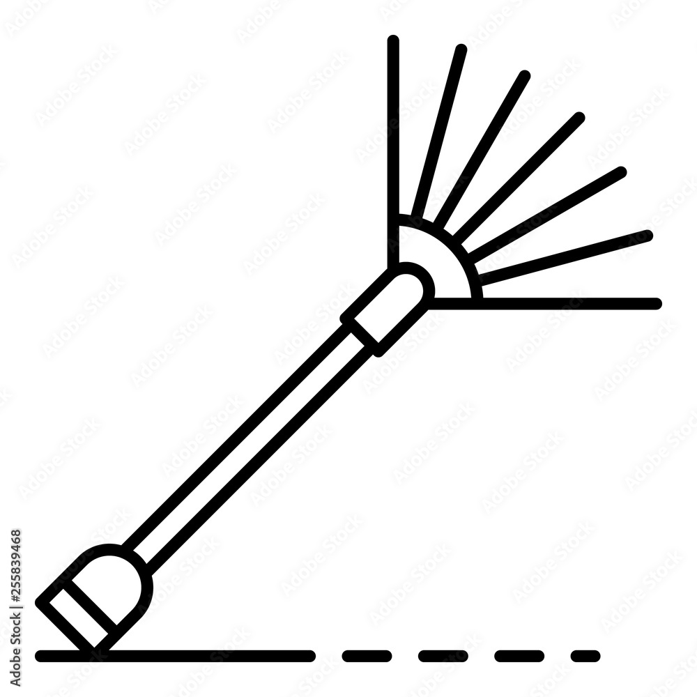 Poster leaf rake icon. outline leaf rake vector icon for web design isolated on white background