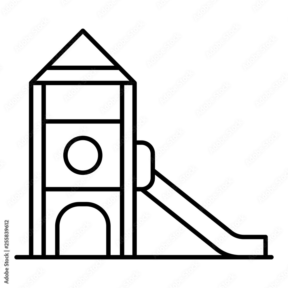Poster kid playground icon. outline kid playground vector icon for web design isolated on white background