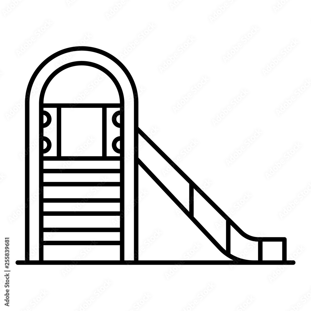 Aufkleber kid slide icon. outline kid slide vector icon for web design isolated on white background