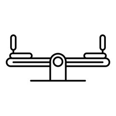 Kid balance bar icon. Outline kid balance bar vector icon for web design isolated on white background