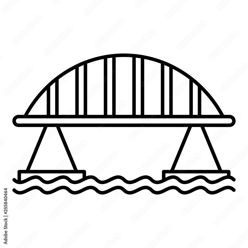 Poster viaduct bridge icon. outline viaduct bridge vector icon for web design isolated on white background
