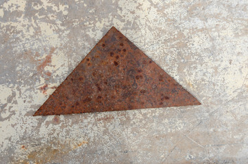 Rusty Metal Triangle Part from Railroad Yard