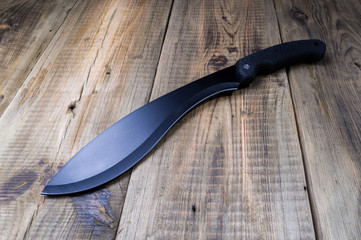 Large knife for work in the forest or field. Agricultural knife.