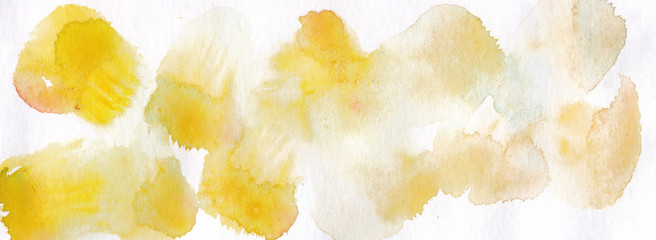 Abstract watercolor yellow background