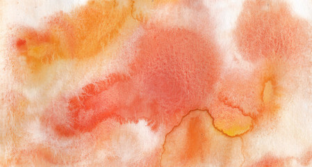 Abstract watercolor orange background