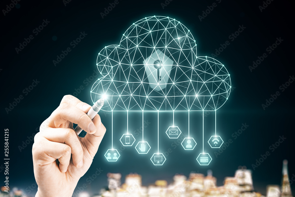 Poster cloud computing and technology concept