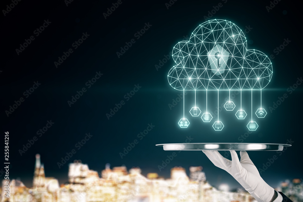 Poster cloud computing and technology concept