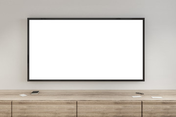 Empty white TV