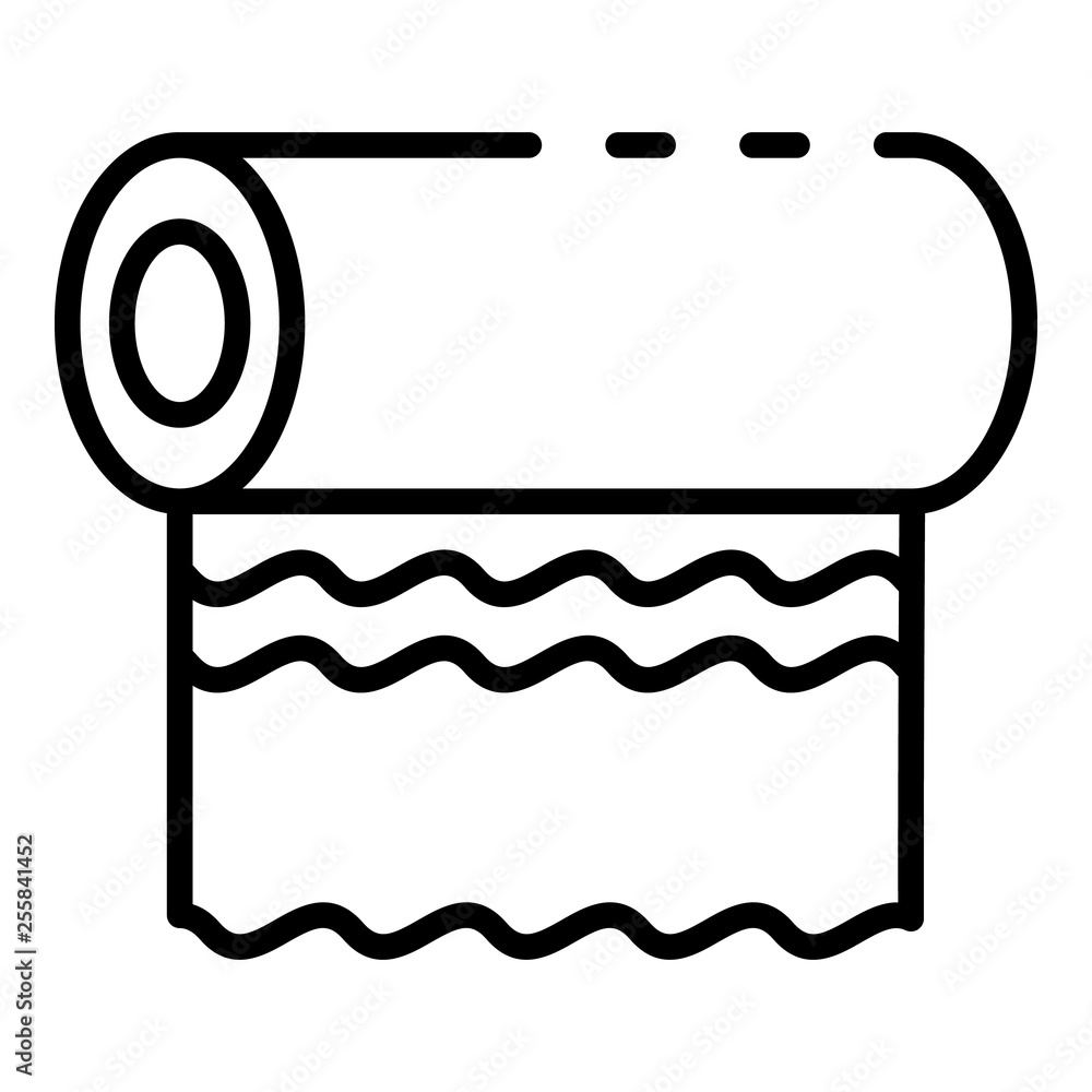 Aufkleber roll napkins icon. outline roll napkins vector icon for web design isolated on white background