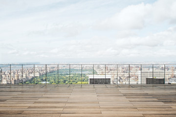 Rooftop with city view