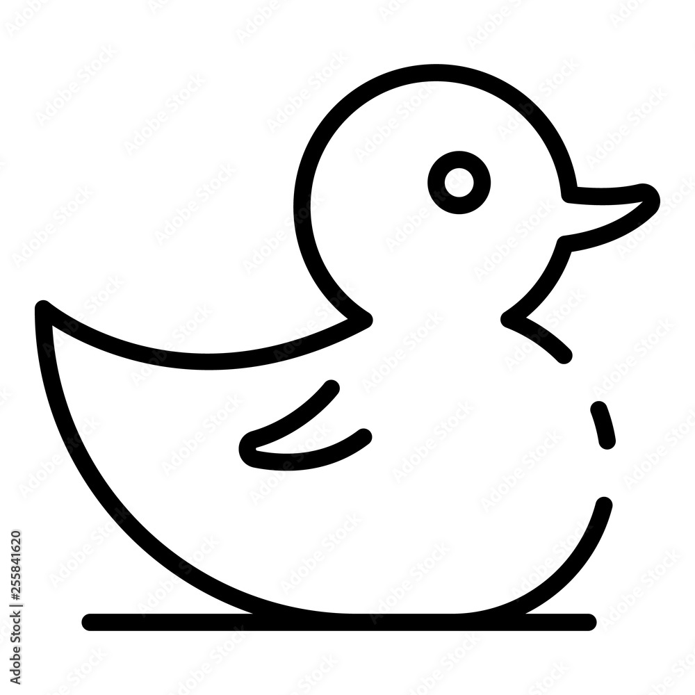 Aufkleber rubber duck icon. outline rubber duck vector icon for web design isolated on white background