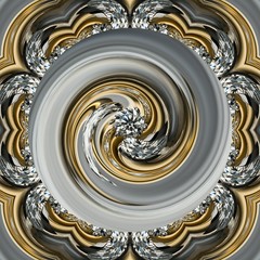 Abstract liquid gold and silver texture Impressionism background. Painting on canvas artwork. Graphic drawn art. Modern artistic work. Good for printed pictures, design postcard, posters and wallpaper