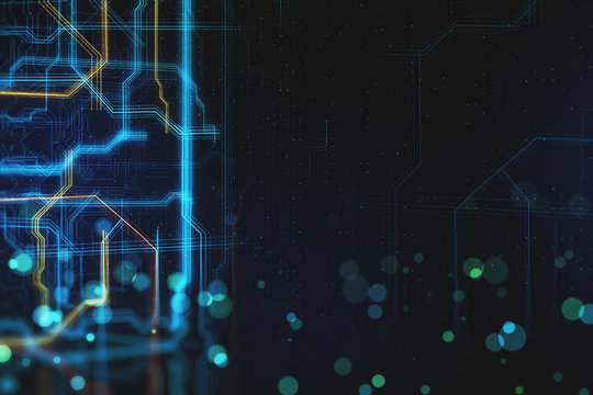 Blurry circuit texture - Powered by Adobe