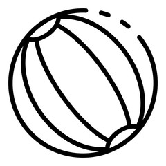 Ball toy icon. Outline ball toy vector icon for web design isolated on white background
