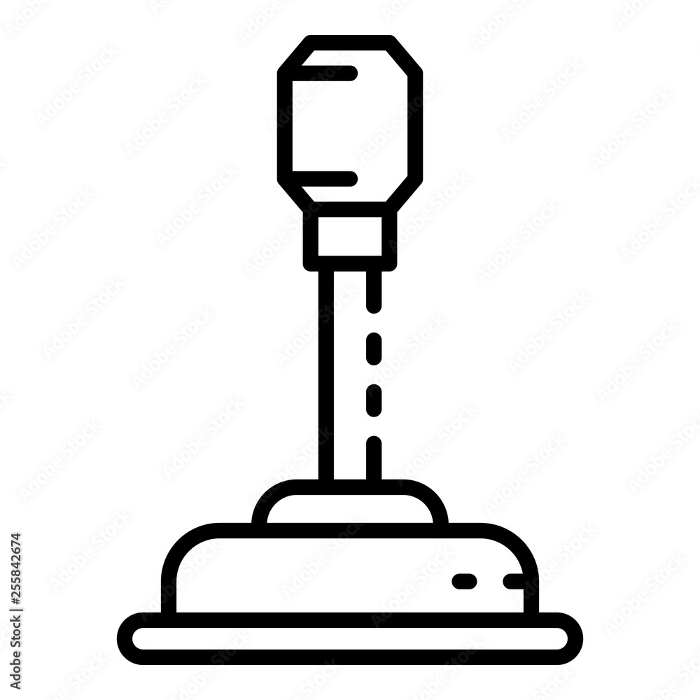 Poster manual gearbox icon. outline manual gearbox vector icon for web design isolated on white background