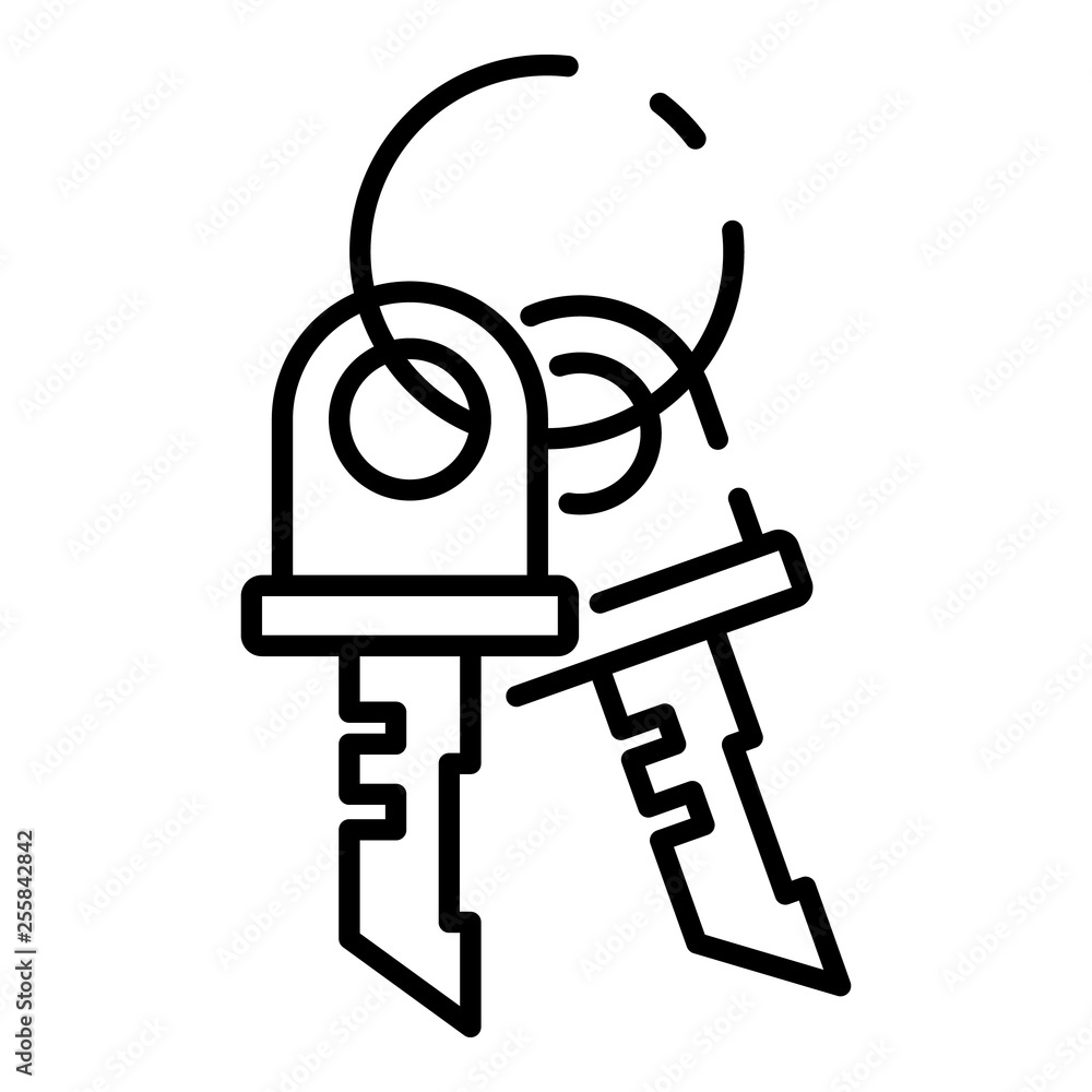 Poster car key icon. outline car key vector icon for web design isolated on white background