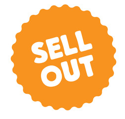 sell out stamp on white