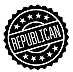 republican stamp on white