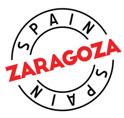 zaragoza stamp on white