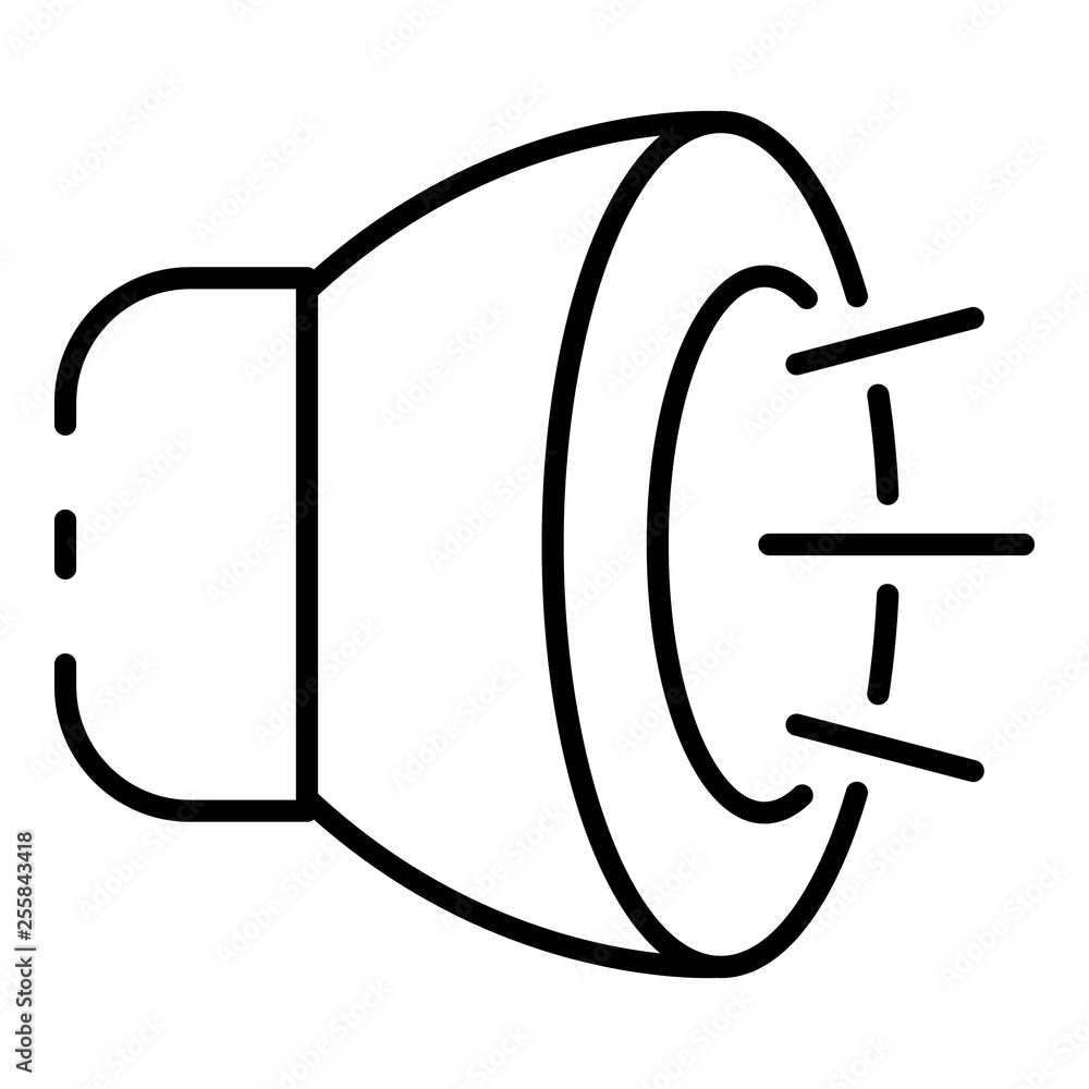 Poster fog light icon. outline fog light vector icon for web design isolated on white background