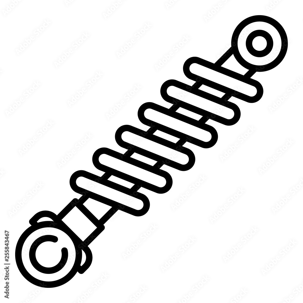 Poster car spring icon. outline car spring vector icon for web design isolated on white background