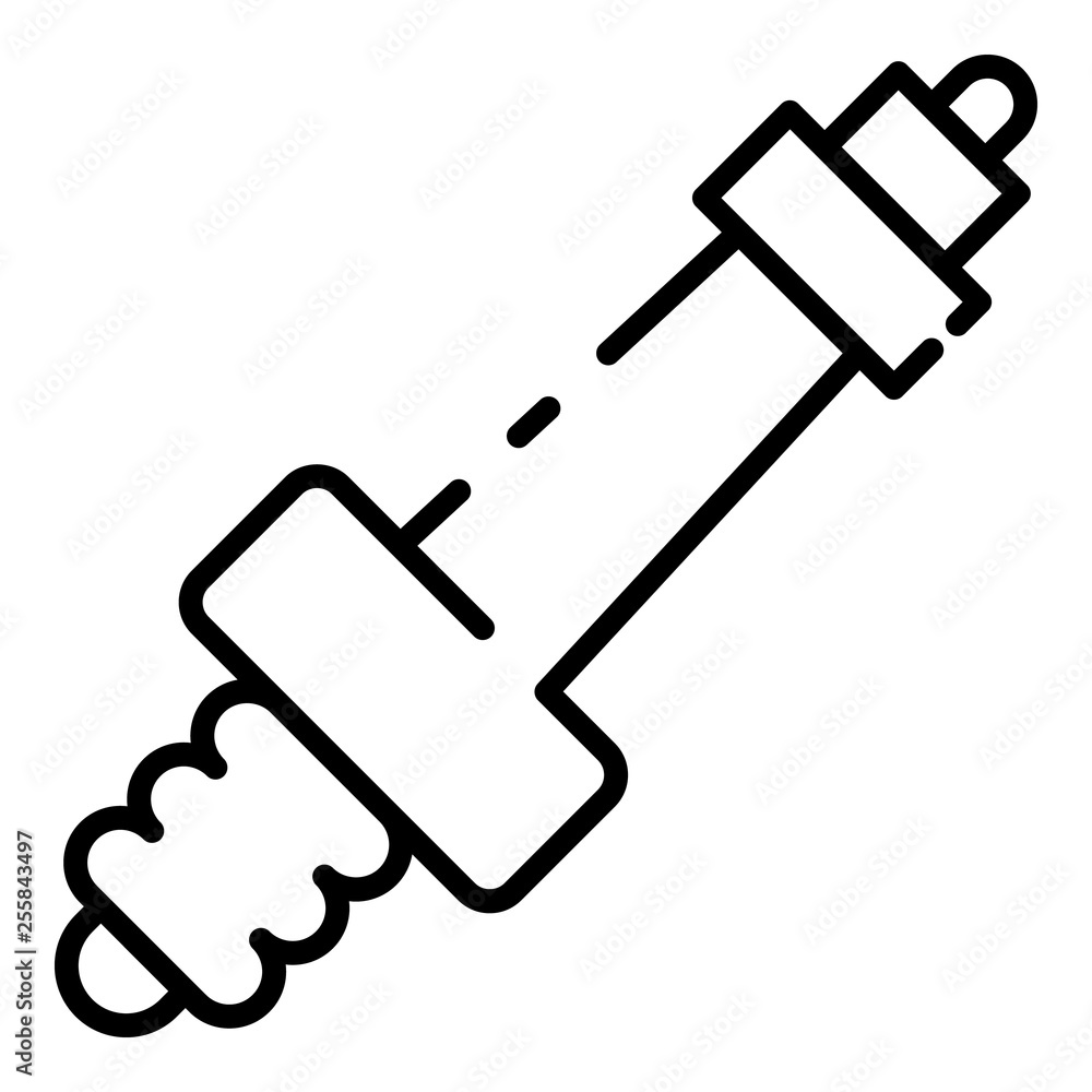 Poster car spark plug icon. outline car spark plug vector icon for web design isolated on white background