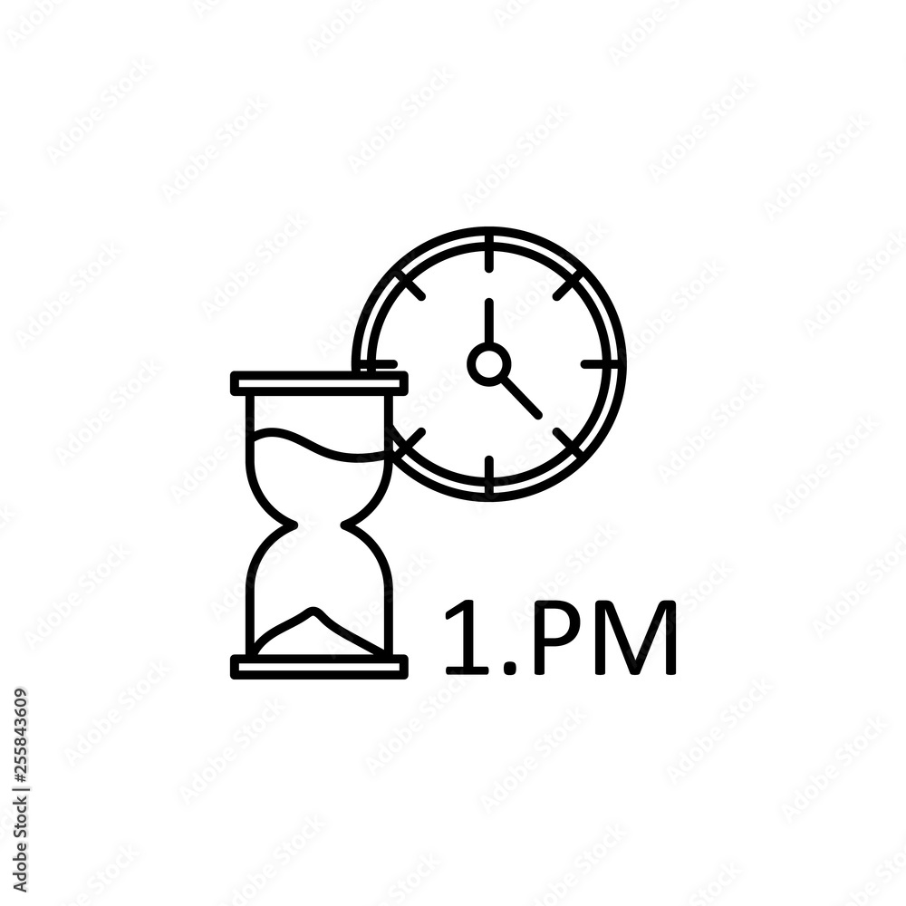 Poster time management, clock, management, punctually, time icon. element of time management icon. thin lin