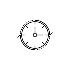 Time management, clock, hour, passing, schedule, time icon. Element of time management icon. Thin line icon for website design and development, app development. Premium icon