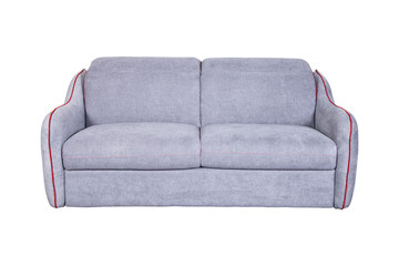 Isolated contemporary grey sofa