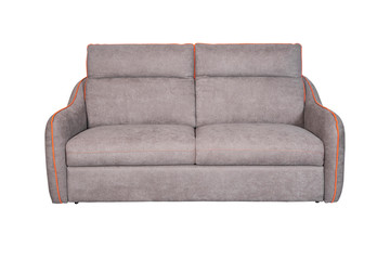 Isolated contemporary beige sofa