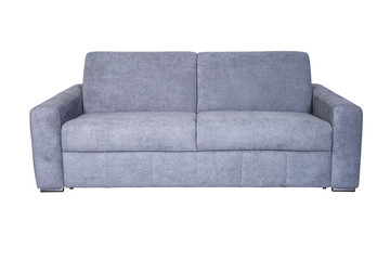 Isolated contemporary grey sofa