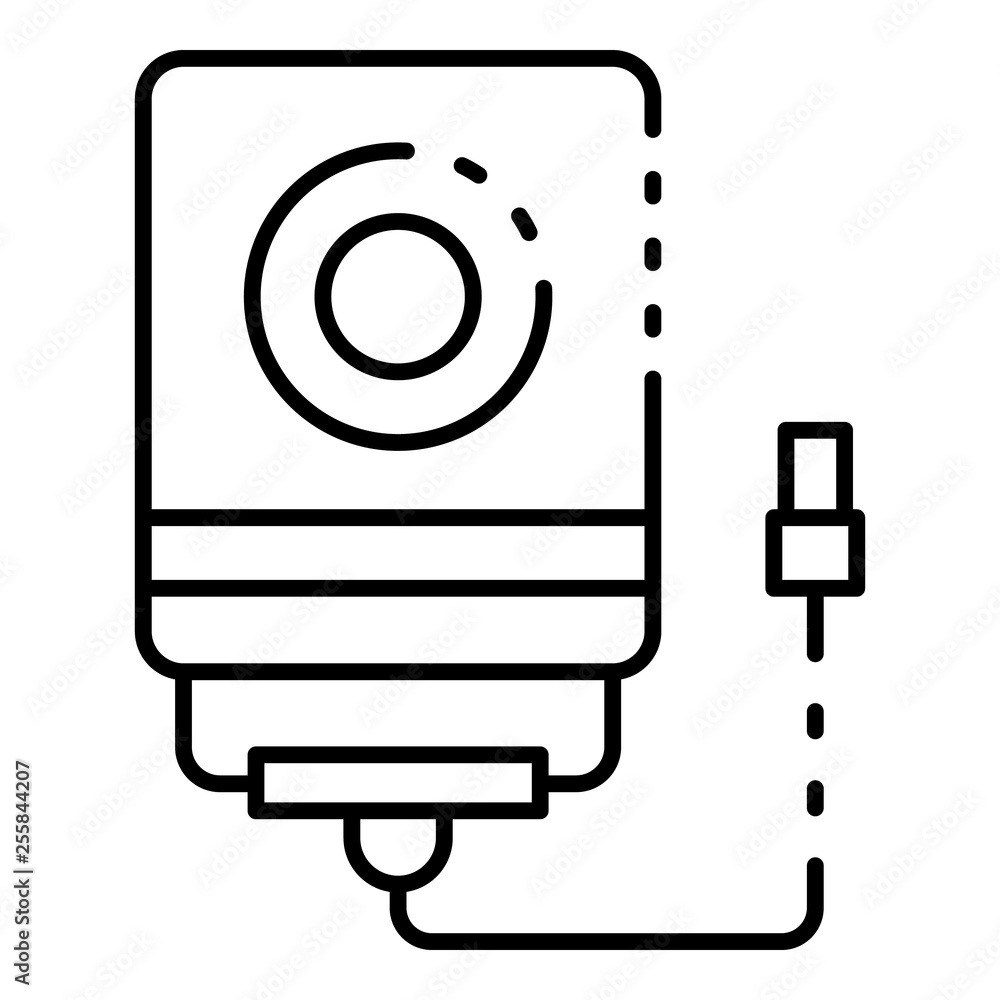 Poster usb hard disk icon. outline usb hard disk vector icon for web design isolated on white background