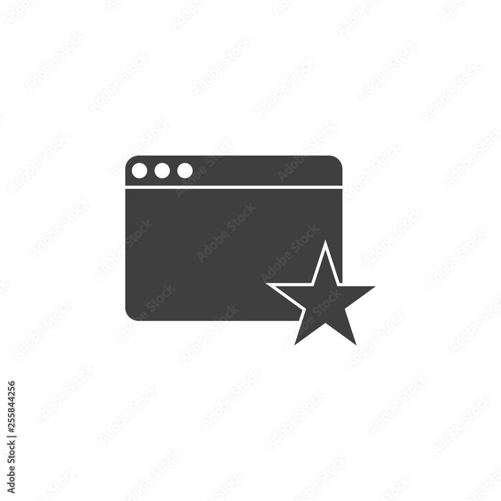 Aufkleber favorites sites in browser icon. one of the collection icons for websites, web design, mobile app