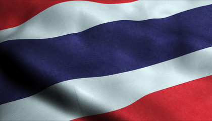 Thailand Waving Flag in 3D